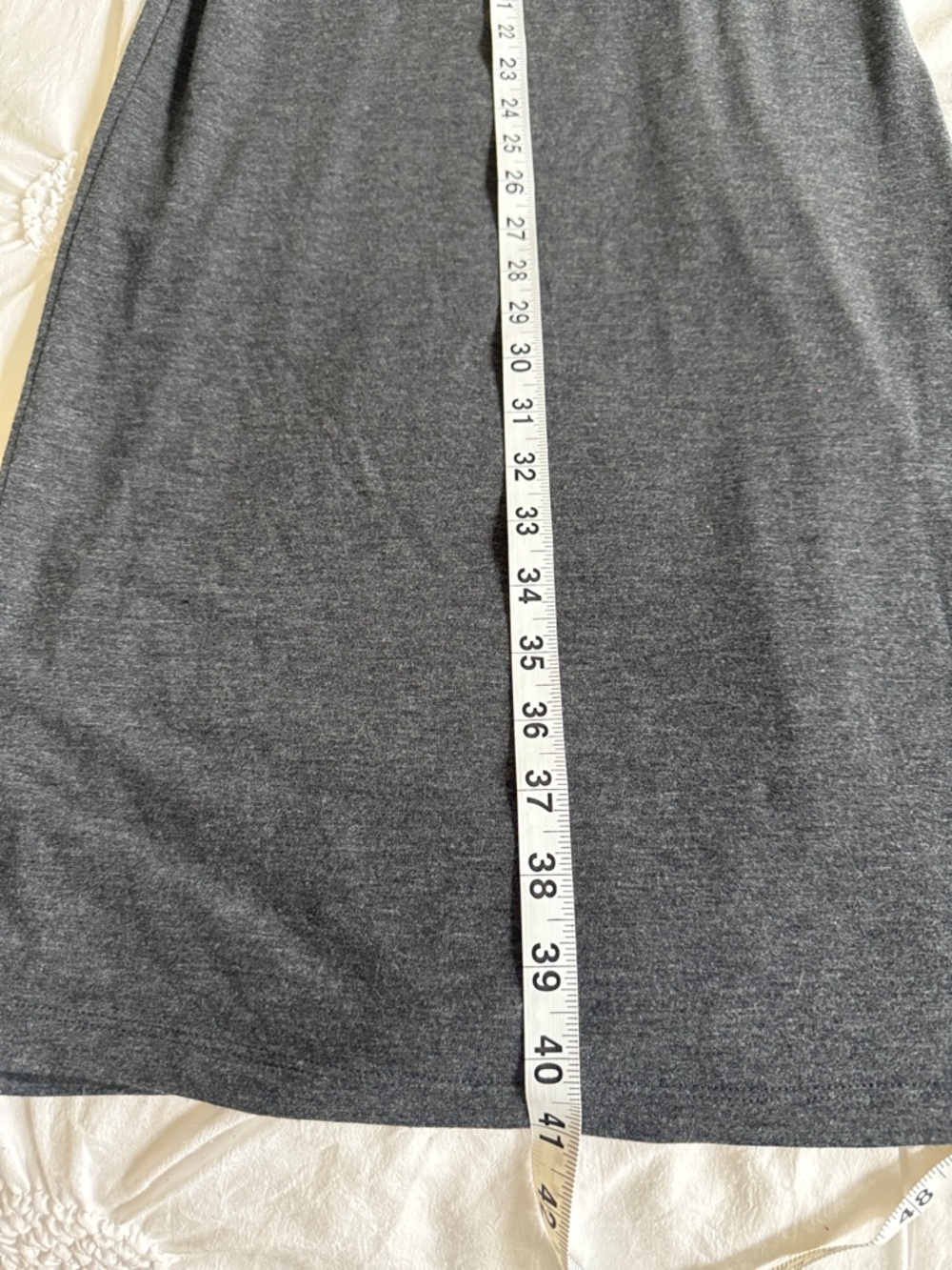 Express Charcoal Gray Maxi Dress with Black Beaded Yoke - Picture 5 of 7